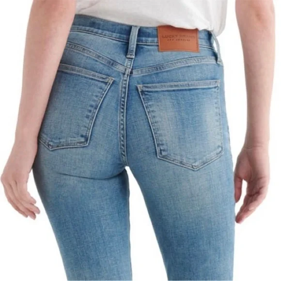 Lucky Brand Button High Rise Bridgette Crop Skinny Jean Size 4/27 - Picture 1 of 7